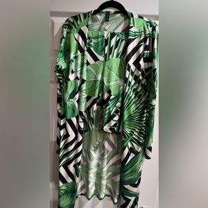 Green Two-Piece Wrap & Shorts